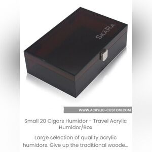 Small 20 Cigars Humidor - Travel Acrylic Humidor/Box New
